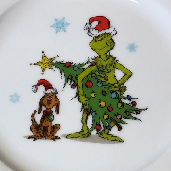 The Grinch Christmas Plate 8” Dr. Seuss Merry Christmas 🎄NWT - Picture 2 of 3